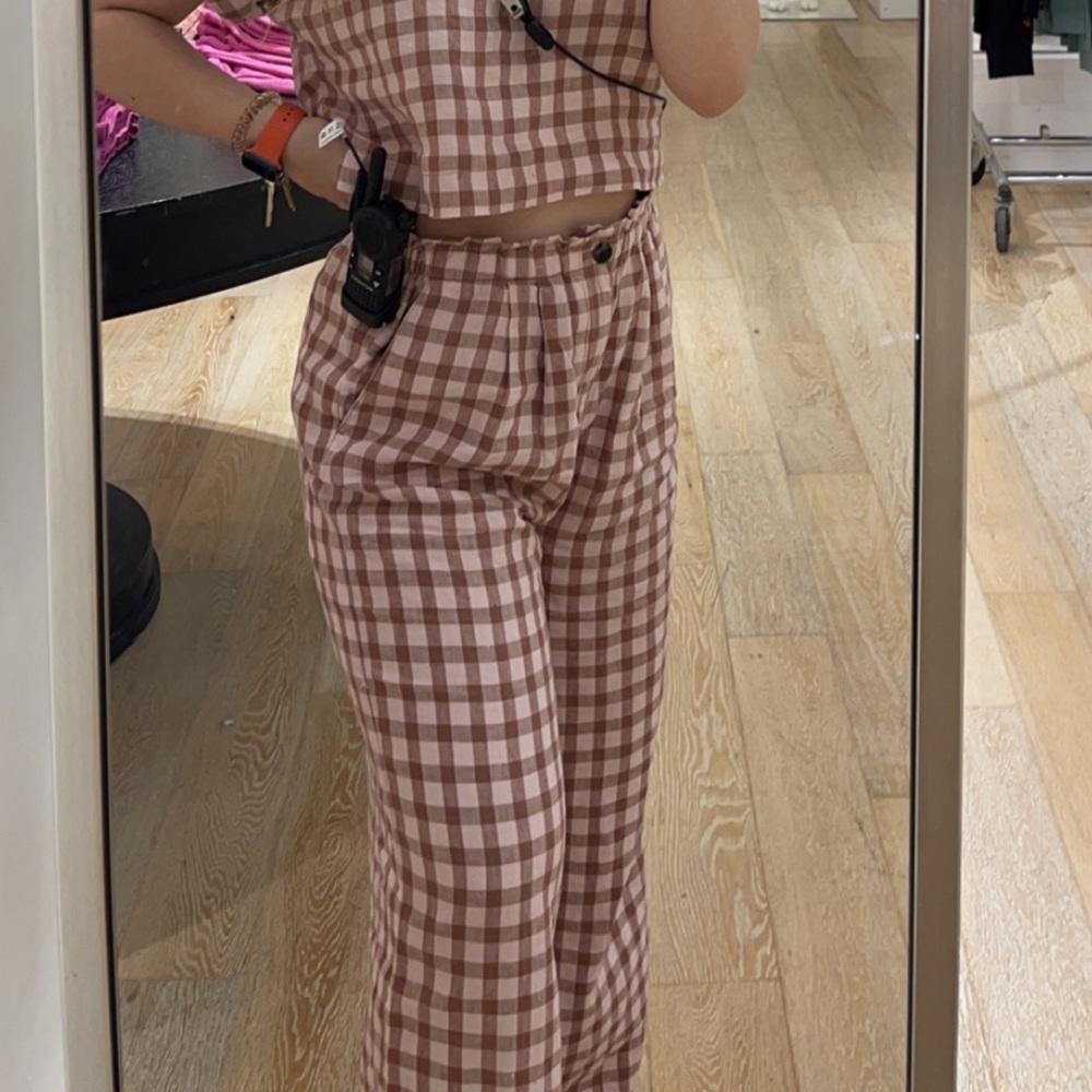 Lou & Grey Gingham Style Wide Leg Set